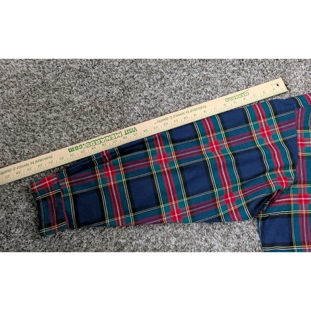 Vintage 1990s Polo Ralph Lauren Blake Dog Logo Scottie Button Up Shirt XL Tartan